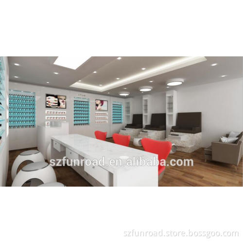 Nail beauty kiosk design good quality beauty salon/spa furnitures